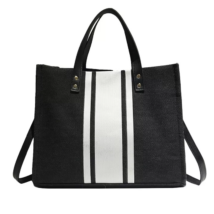 BONITA textil natúr nyári pakolós táska A4-es méretnek megfelelő a fekete fehér szerelmeseinek